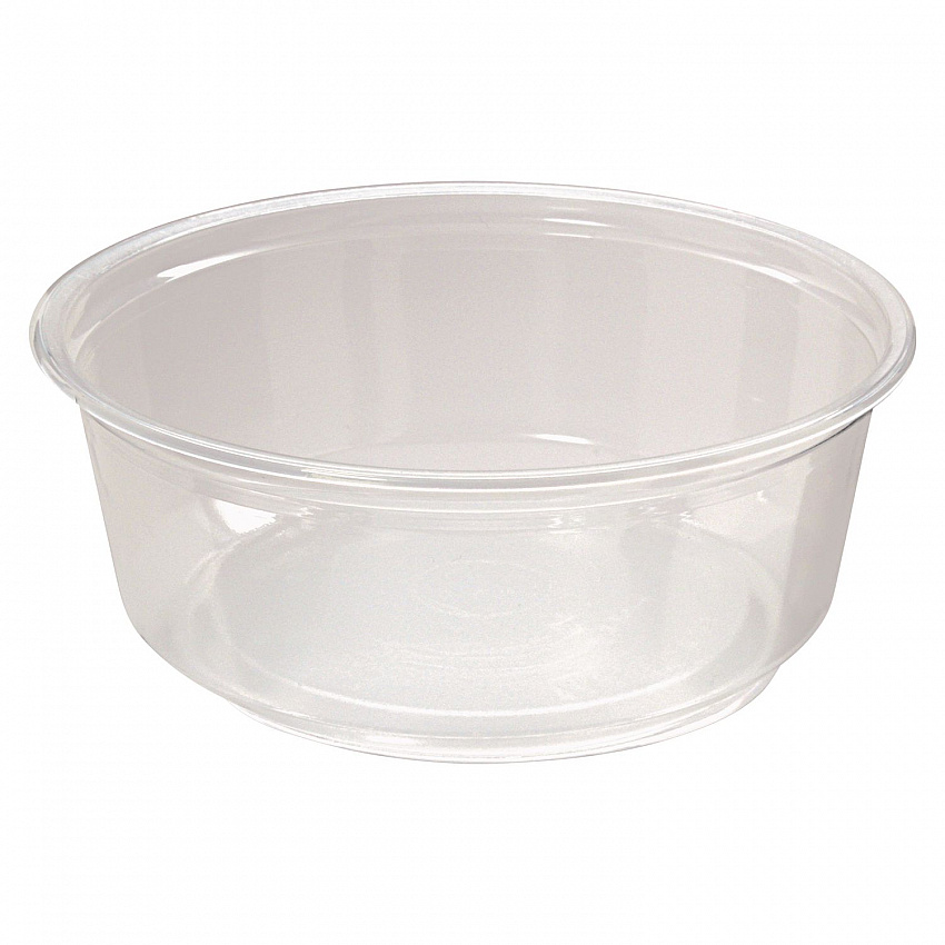 Microwavable Deli Containers, 8 oz, 4.6" Diameter x 1.8" h, Clear, Plastic, 500/Carton (PK8SC)