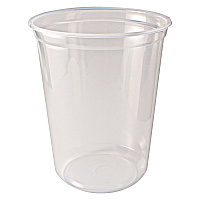 Microwavable Deli Containers, 32 oz, 4.6" Diameter x 5.6" h, Clear, Plastic, 500/Carton (PK32TC)