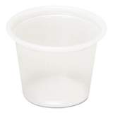Pactiv Evergreen Plastic Souffl Cups, 1 oz, Translucent, 200/Sleeve, 25 Sleeves/Carton (YS100)