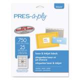 PRES-a-ply Labels, 0.66 x 3.44, White, 30/Sheet, 25 Sheets/Pack (30644)