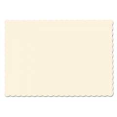 Hoffmaster SOLID COLOR SCALLOPED EDGE PLACEMATS, 9.5 X 13.5, ECRU, 1000/CARTON (310522)