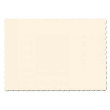 Hoffmaster SOLID COLOR SCALLOPED EDGE PLACEMATS, 9.5 X 13.5, ECRU, 1000/CARTON (310522)