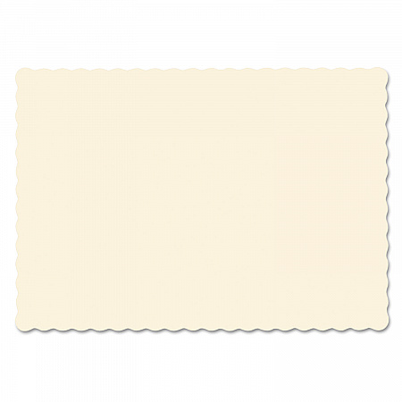 Placemats, Smooth Surface, Scalloped Edges, 13.5