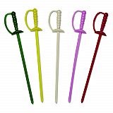 Sword Picks, Plastic, 3.25", Assorted Colors, 10,000/Carton (RP147)