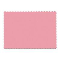 Placemats, Smooth Surface, Scalloped Edges, 13.5" x 9.5", Dusty Rose, 1,000/Carton (310525)