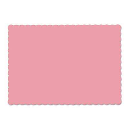 Hoffmaster SOLID COLOR SCALLOPED EDGE PLACEMATS, 9.5 X 13.5, DUSTY ROSE, 1000/CARTON (310525)