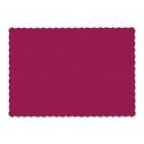 Hoffmaster Solid Color Scalloped Edge Placemats, 9.5 x 13.5, Burgundy, 1,000/Carton (310524)
