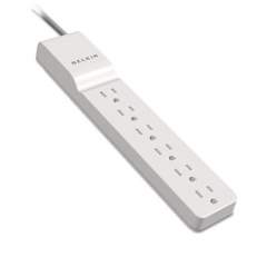 Belkin Home/Office Surge Protector w/Rotating Plug, 6 Outlets, 8 ft Cord, 720J, White (BE10600008R)