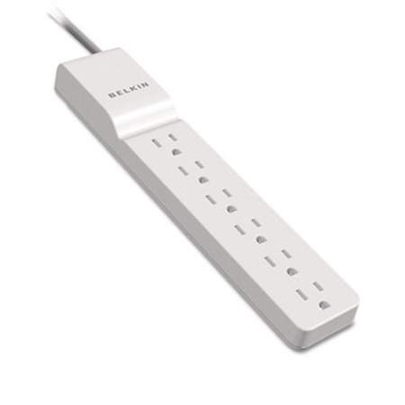 Belkin Home/Office Surge Protector w/Rotating Plug, 6 Outlets, 8 ft Cord, 720J, White (BE10600008R)