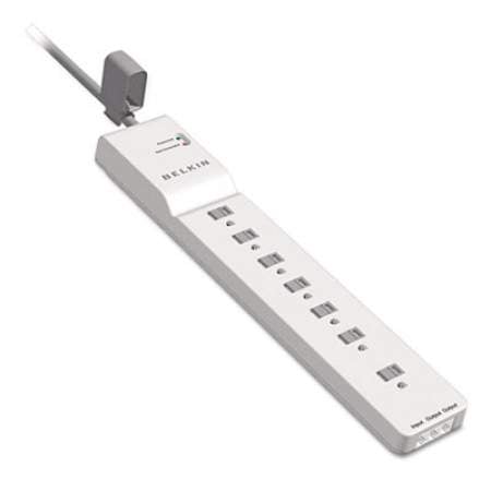 Belkin Home/Office Surge Protector, 7 Outlets, 6 ft Cord, 2320 Joules, White (BE10720006)