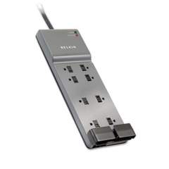Belkin Home/Office Surge Protector, 8 Outlets, 6 ft Cord, 3390 Joules, White (BE10820006)