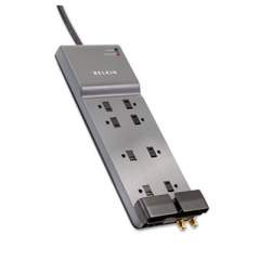 Belkin Home/Office Surge Protector, 8 Outlets, 6 ft Cord, 3550 Joules, Gray (BE10823006)
