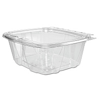 ClearPac SafeSeal rPET Tamper-Resistant Container, ProPlanet Seal, Flat Lid, 32 oz, Clear, 100/Bag, 2 Bags/Carton (CH32DEF)