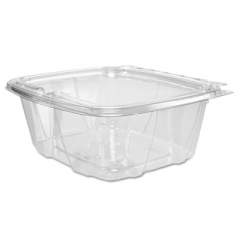 Dart ClearPac SafeSeal Tamper-Resistant, Tamper-Evident Containers, Flat Lid, 32 oz, 6.4 x 2.6 x 7.1, Clear, 100/Bag, 2 Bags/CT (CH32DEF)