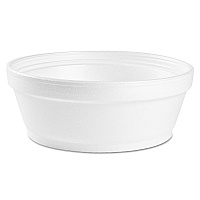 Foam Container, Squat, 8 oz, 4.63" Diameter x 1.13" h, White, 500/Carton (8SJ32)
