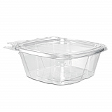 ClearPac SafeSeal Tamper-Resistant/Evident Containers, Flat Lid, 12 oz, Clear, Plastic, 100/Bag, 2 Bags/Carton (CH12DEF)