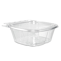 ClearPac SafeSeal Tamper-Resistant/Evident Containers, Flat Lid, 12 oz, Clear, Plastic, 100/Bag, 2 Bags/Carton (CH12DEF)