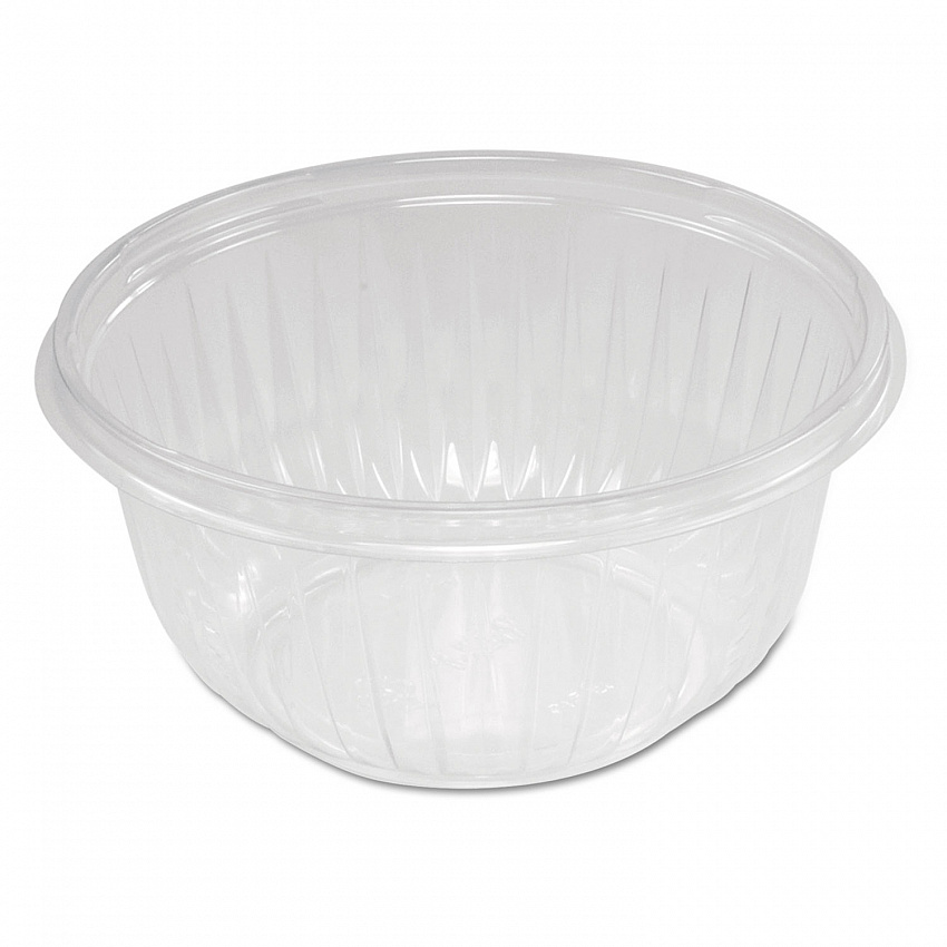 PresentaBowls Clear Bowls, 16 oz, Plastic, 63/Bag, 8 Bags/Carton, 504 Bowls/Carton (C16B)