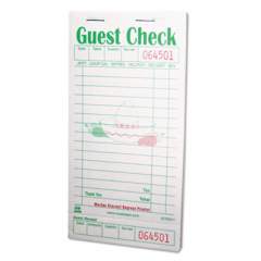 AmerCareRoyal Guest Check Book, 3 1/2 X 6 7/10, Green/white, 50/book, 50 Books/carton (GC5031)