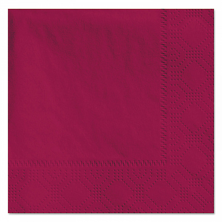 Embossed Beverage Napkins, 2-Ply, 9.5 x 9.5, Burgundy, 1,000/Carton (180324)