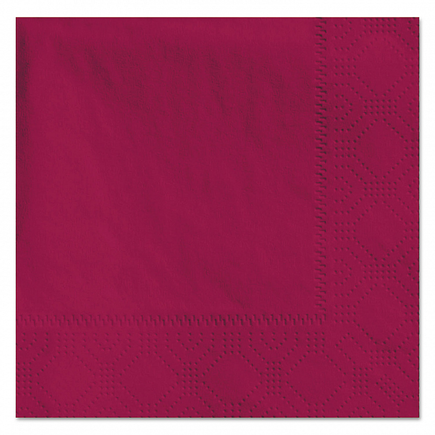 Embossed Beverage Napkins, 2-Ply, 9.5 x 9.5, Burgundy, 1,000/Carton (180324)