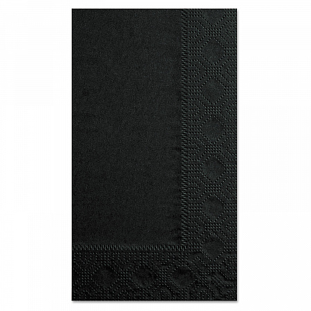 Dinner Napkins, 2-Ply, 15 x 17, Black, 1,000/Carton (180513)