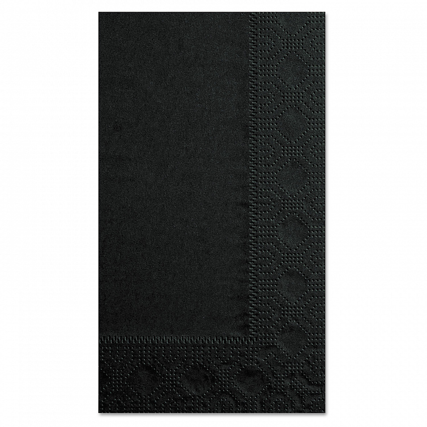 Dinner Napkins, 2-Ply, 15 x 17, Black, 1,000/Carton (180513)