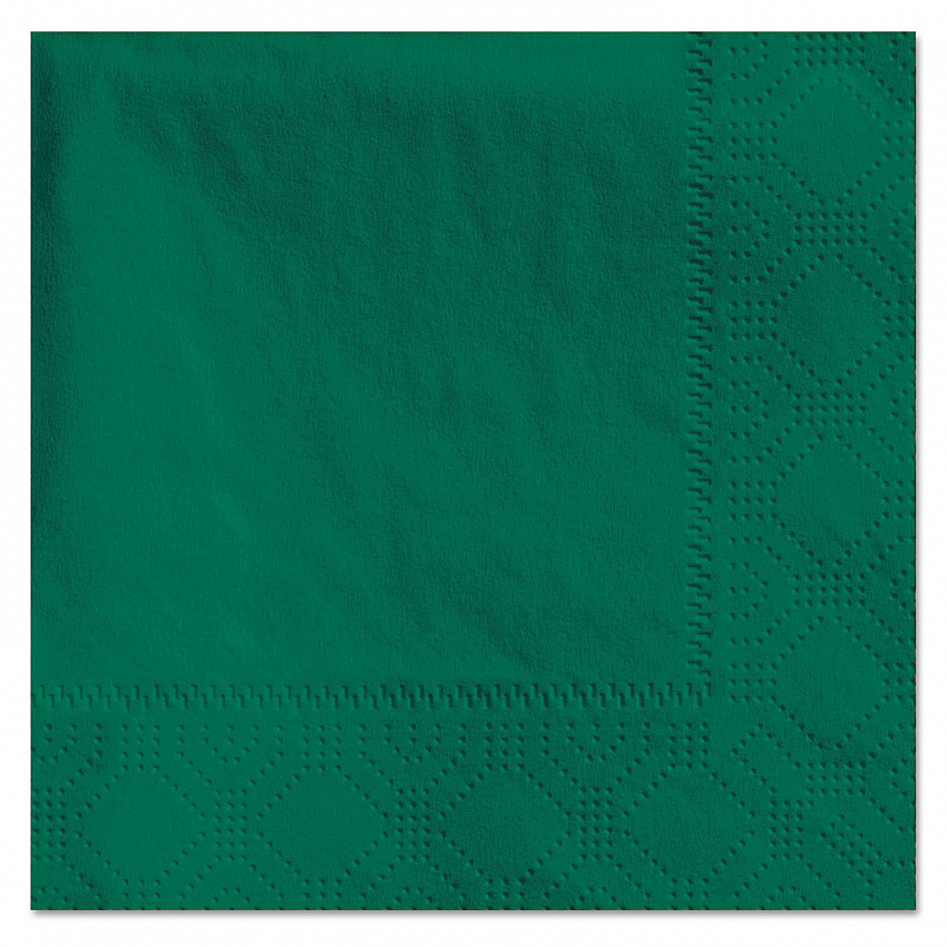 Beverage Napkins, 2-Ply, 9.5 x 9.5, Hunter Green, 1,000/Carton (180337)