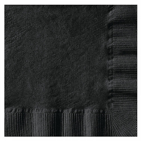Embossed Beverage Napkins, 1-Ply, 10 x 10, Black, 1,000/Carton (020212)