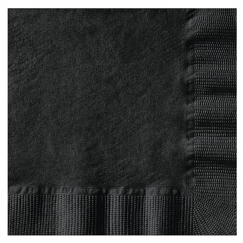 Embossed Beverage Napkins, 1-Ply, 10 x 10, Black, 1,000/Carton (020212)