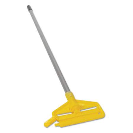Rubbermaid Commercial Invader Aluminum Side-Gate Wet-Mop Handle, 1 dia x 60, Gray/Yellow (H136)