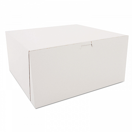 White One-Piece Non-Window Bakery Boxes, 12 x 12 x 6, White, Paper, 50/Carton (0989)