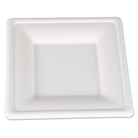 SCT Champware Molded Fiber Tableware, Square, 6 X 6, White, 500 Per Carton (18620)