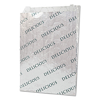 Foil/Paper/Honeycomb Insulated Bag, Delicious Labeling, 8" x 2" x 6", White, 1,000/Carton (300519)