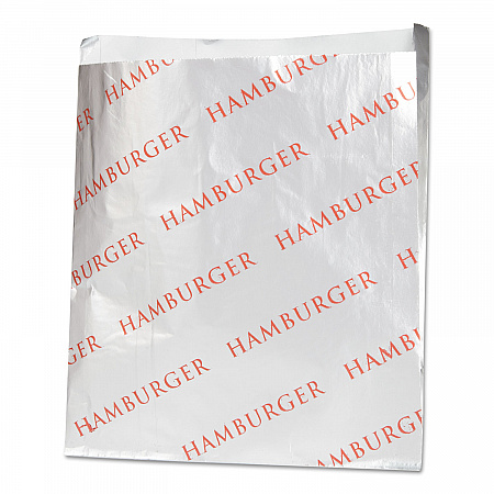 Foil Single-Serve Bags, Hamburger Labeling, 6