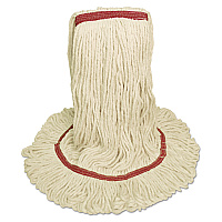 Mop Head, Premium Standard Head, Cotton/Rayon Fiber, Large, White, 12/Carton (503WHNB)