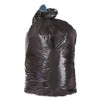 Low-Density Can Liners, 33 gal, 1.6 mil, 23" x 39", Black, Flat Pack, 100/Carton (ML3339X)