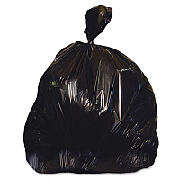 Linear Low-Density Can Liners, 60 gal, 1.25 mil, 38" x 58", Black, 100/Carton (H7658SK)