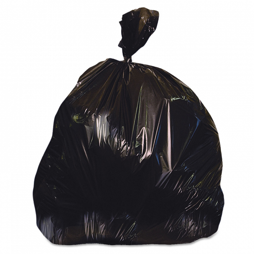 Linear Low-Density Can Liners, 60 gal, 1.25 mil, 38" x 58", Black, 100/Carton (H7658SK)