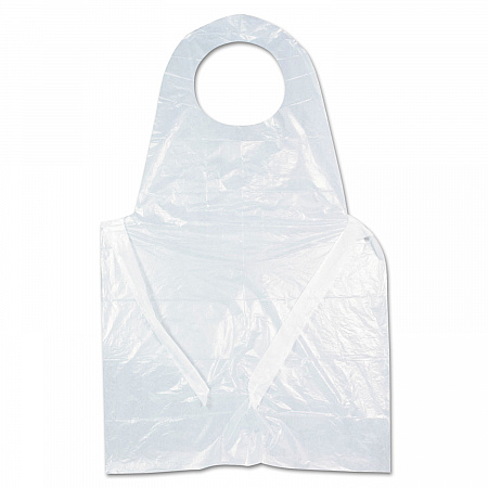 Heavyweight Poly Aprons, 28 x 46, 1 mil, One Size Fits Most, White, 500/Carton (RPA20)
