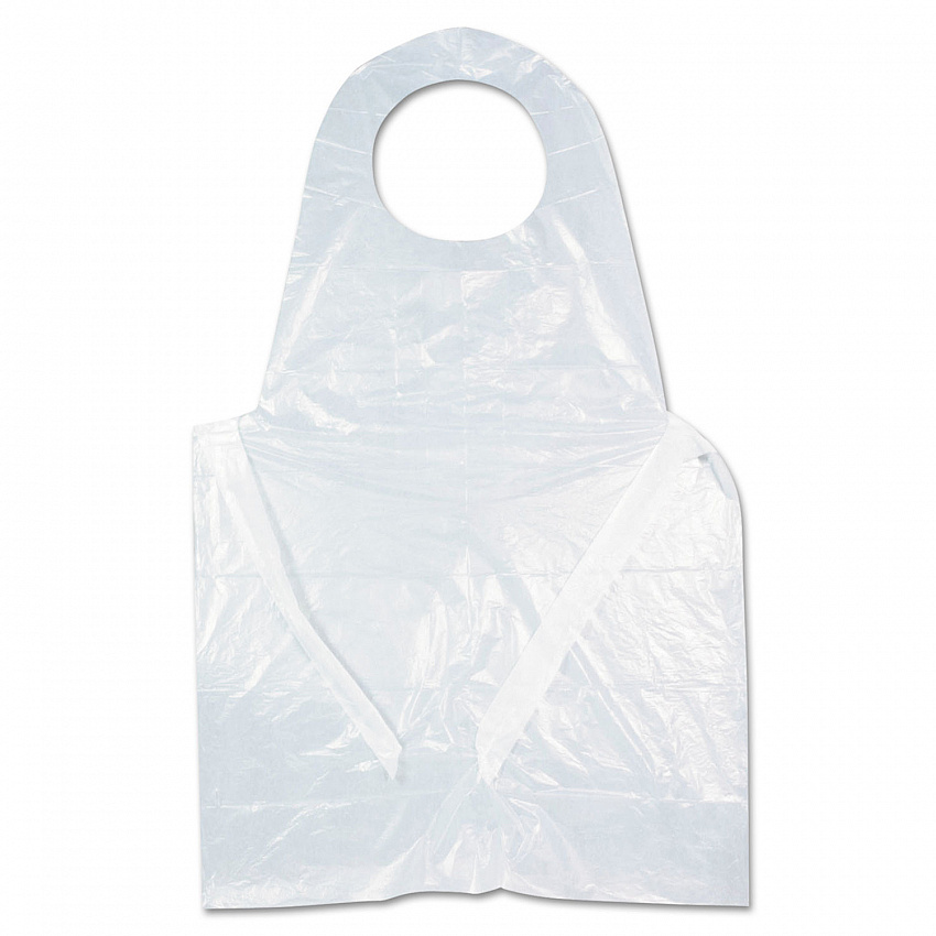 Heavyweight Poly Aprons, 28 x 46, 1 mil, One Size Fits Most, White, 500/Carton (RPA20)