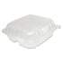 Dart ClearSeal Hinged-Lid Plastic Containers, 8.25 x 8.25 x 3, Clear, 125/Pack, 2 Packs/Carton (C90PST3)