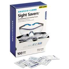 Bausch & Lomb 7930-01-680-9882, Sight Savers Premoistened Lens Cleaning Tissues, 8 x 5, 100/Box (8574GM)