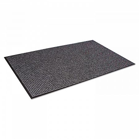 Oxford Wiper Mat, Rectangular, Charcoal Gray/Black Loop Pile Surface, 48