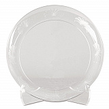 Designerware Plates, Plastic, 6" dia, Clear, 10/Pack, 18 Packs/Carton (DWP6180)