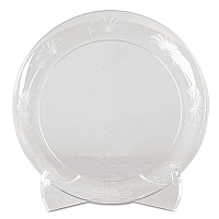 Designerware Plates, Plastic, 6" dia, Clear, 10/Pack, 18 Packs/Carton (DWP6180)