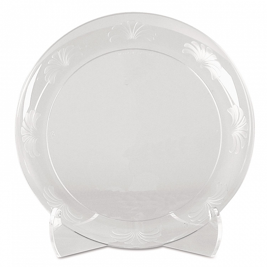 Designerware Plates, Plastic, 6" dia, Clear, 10/Pack, 18 Packs/Carton (DWP6180)