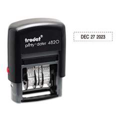 Trodat Economy Date Stamp, Self-Inking, 1.63" x 0.38", Black (E4820)