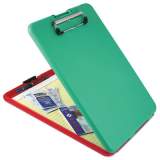 Saunders SlimMate Show2Know Safety Organizer, 0.5" Clip Capacity, Holds 8.5 x 114 Sheets, Red/Green (00580)