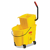 7920013433776, SKILCRAFT, Combination Wet Mop Bucket and Wringer, 35 qt, Yellow (3433776)